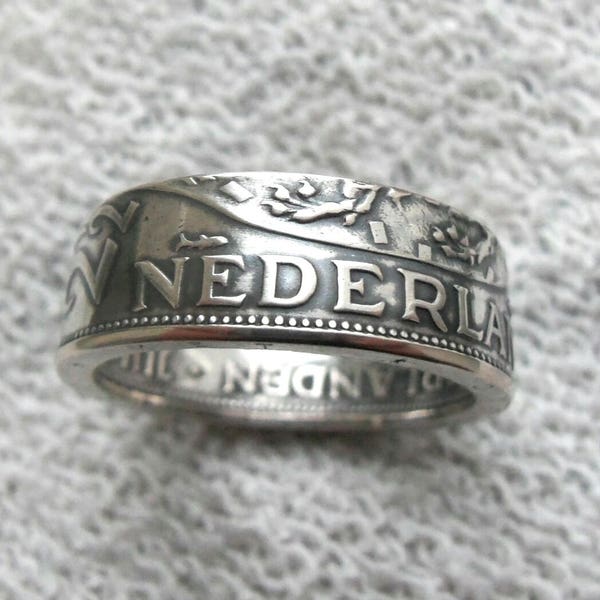 Silver Coin Ring Netherlands - Souvenir from Netherlands - Dutch Coin Ring - Dutch jewelry - Holland - Rings from coins
