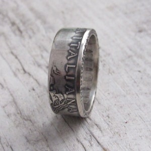 Silver Italy Coin Ring Rings from Coins Silver ring of Italy coins Italian jewelry Coin Rings from Italian 500 Lire Jewelry image 7