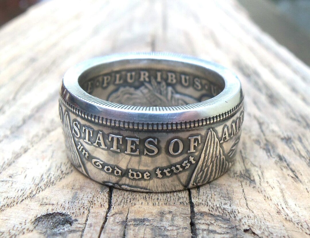 Dollar Morgan Coin Ring - Silver Coin Ring - Ring From Dollar Coin ...