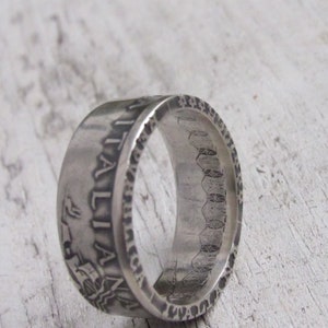 Silver Italy Coin Ring Rings from Coins Silver ring of Italy coins Italian jewelry Coin Rings from Italian 500 Lire Jewelry image 6