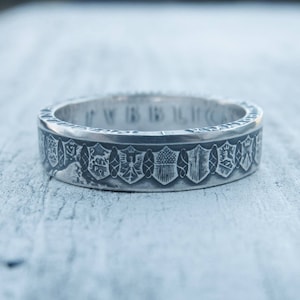 Silver Italian Coin Ring - Coin ring Italy - Italian jewelry - ring from Italian coin - Italy 500 Lire - Italy - Italian Rings- Size 5-12 US