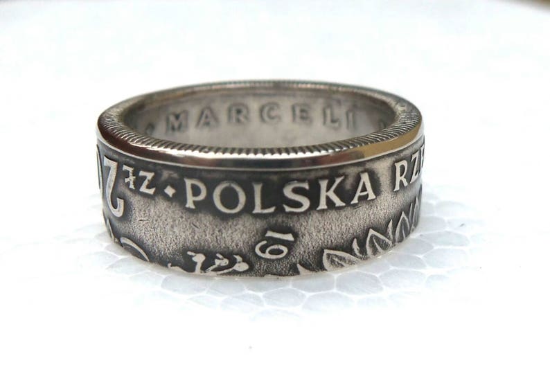 Polish souvenir Coin Ring Souvenir from Poland 20 zlotych Coin ring Rings from Coins Polski złotyh image 2