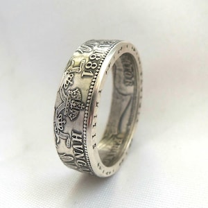 Austro-Hungarian Silver Coin Ring - Silver ring from a coin - Austrian coin ring - Hungarian coin ring - Austro-Hungary - Unusual rings