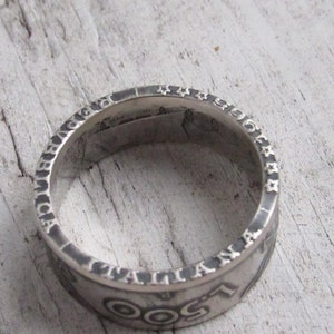 Silver Italy Coin Ring Rings from Coins Silver ring of Italy coins Italian jewelry Coin Rings from Italian 500 Lire Jewelry image 5