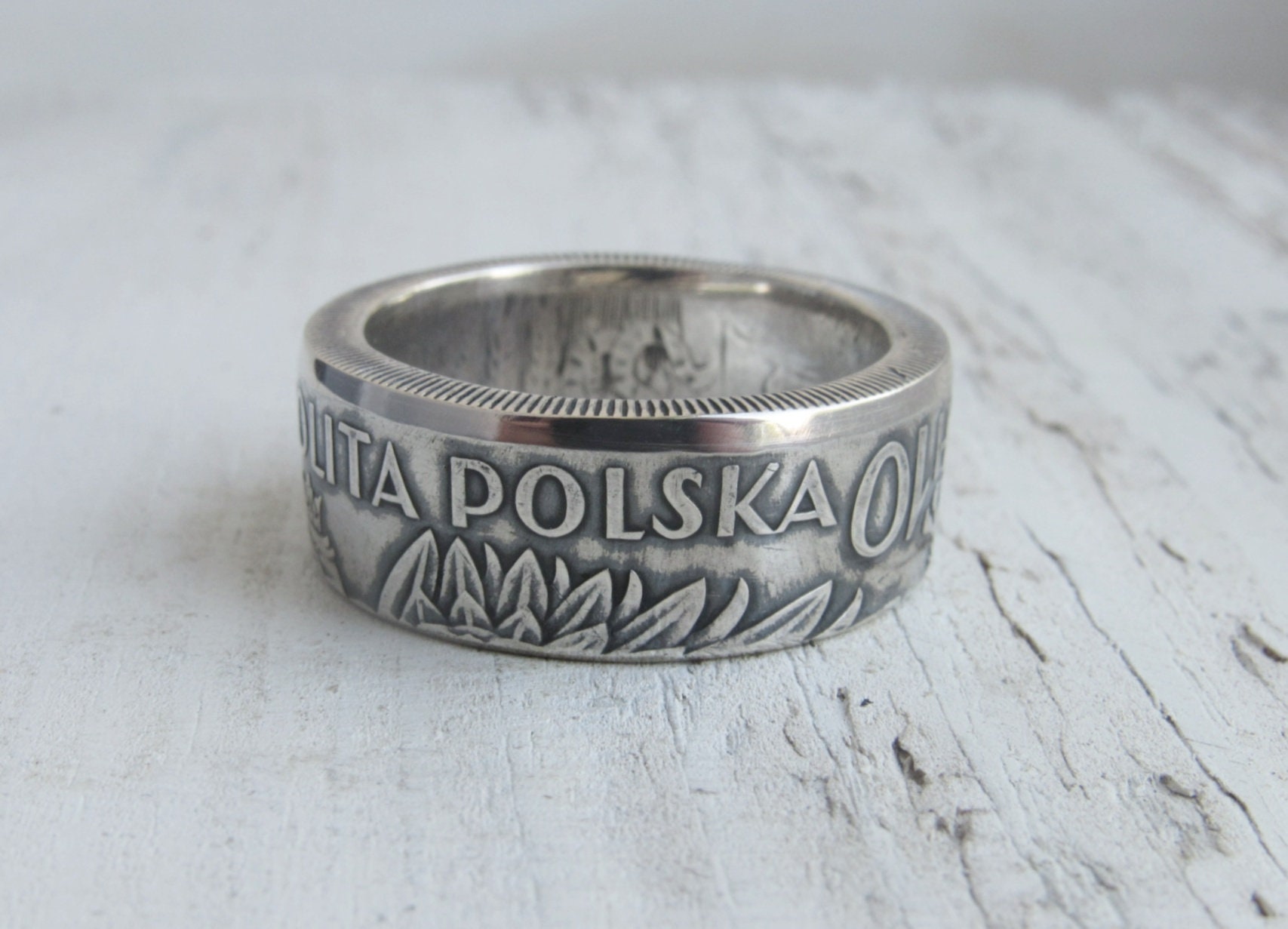 Poland Silver Coin Ring Polish Souvenir Coin Ring Souvenir Etsy