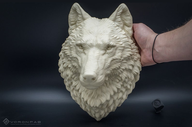 Wolf Head Sculpture Wall Mounted Faux Taxidermy Home Decor Etsy