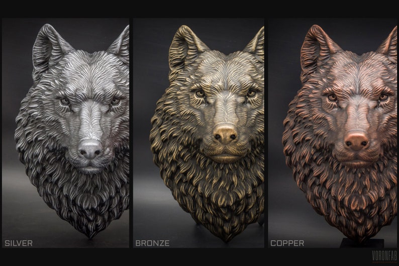 Wolf Head Sculpture Wall Mounted Faux Taxidermy Home Decor Etsy