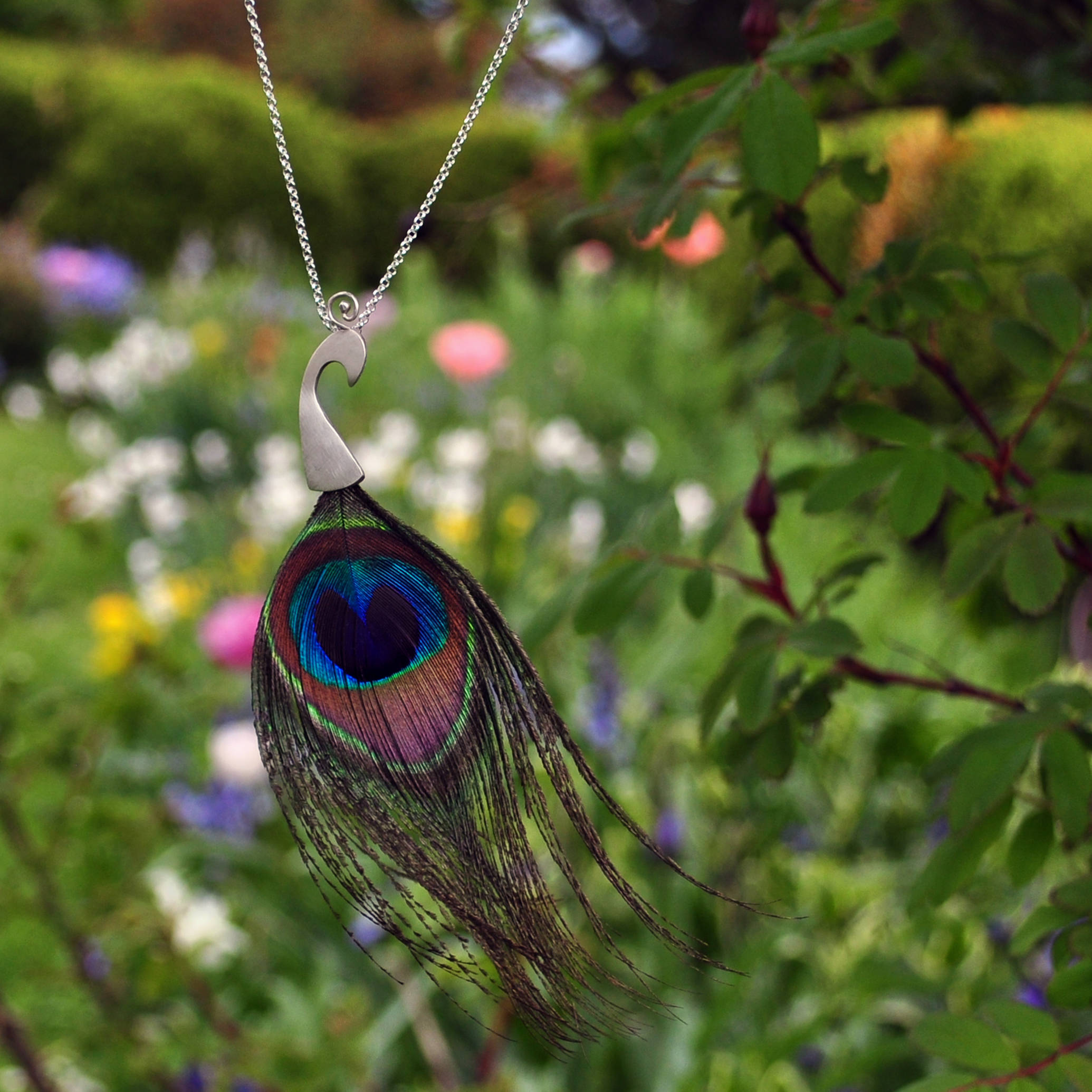 Peacock Feather Necklace with Uncuts - Jewellery Designs