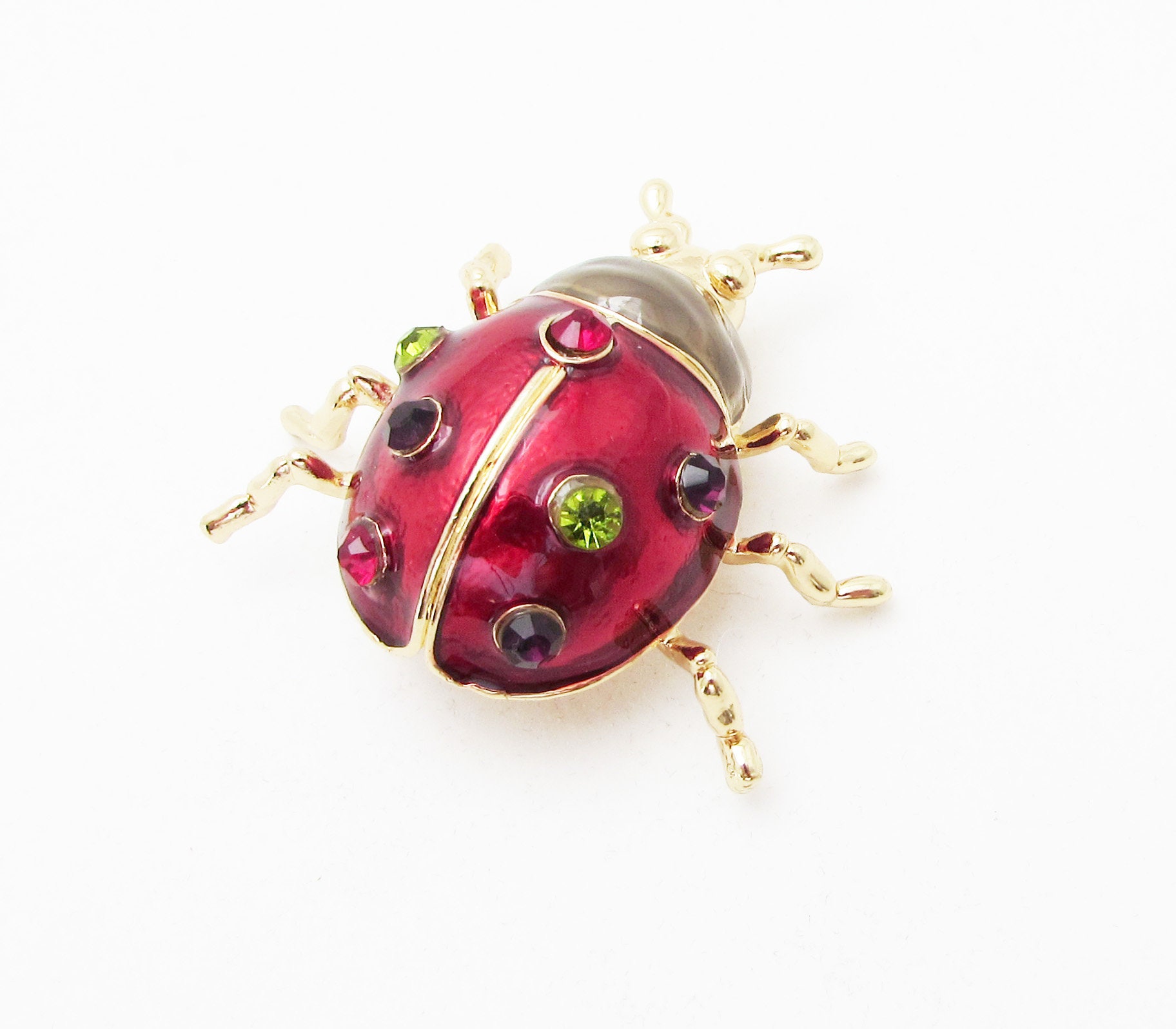 Ladybird Brooch Red Ladybug Brooch Colourful Ladybird Etsy
