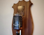 Whiskey&Liquor Dispenser,Wall Mounted Alcohol Dispenser ,1 bottle holder, hardwood dispenser/ gift for him/ gift for dad/ gift for husband