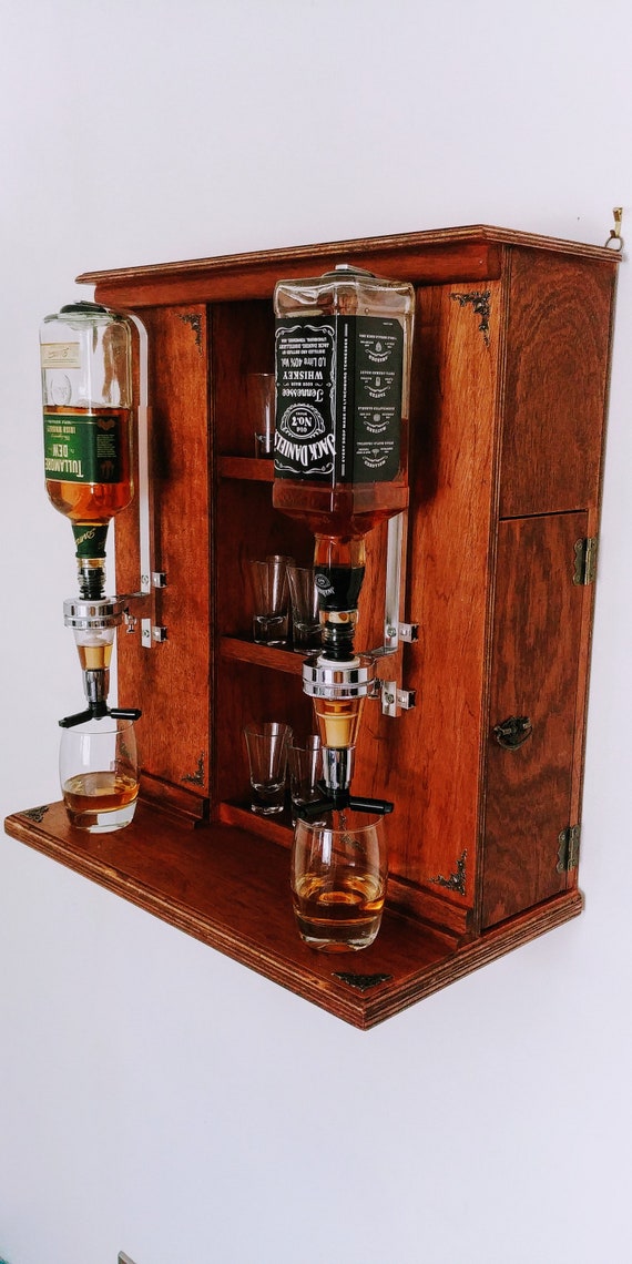 Whiskey Bar Mini Baralcohol Dispenserwhiskey Standwhiskey Etsy