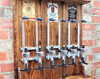 Home Whiskey Bar/Wall Mounted Whiskey Dispenser/Gift for Mens/Drink Party Bar/liqueur  Dispenser/6 bottle Holder/Alcohol Bar/Gift For Him