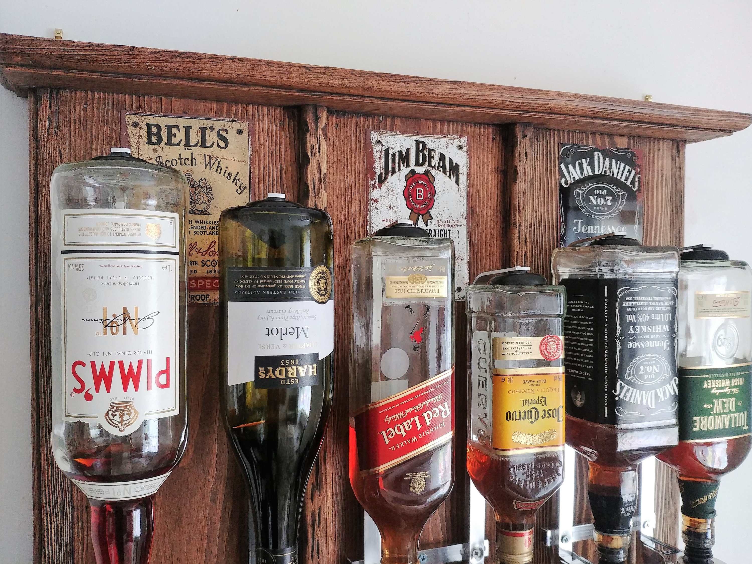 OHKKSD Distributeur de Liqueur de Whisky en Bois pour Bar Maison,  Distributeur de Boissons Alcoolisées avec Robinet pour Cocktail, Bière  Cadeau Saint