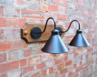 Industrial Lights Vintage English Style Wall Sconce Wall Lighting 2 Metal Shade Lights Wall Lamp
