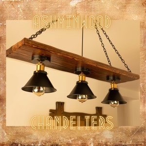 Wood Beam Pendant Light - Chandelier Wooden Chandelier Rustic Lighting Farmhouse Pendant Hanging Lamp Indoor Lighting Ceiling Lights