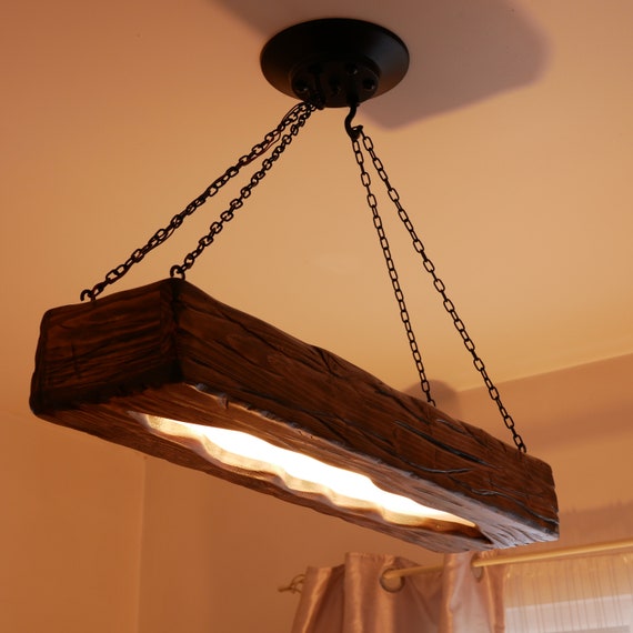 Lampadario a LED in legno-Lampada a sospensione in legno-Luci