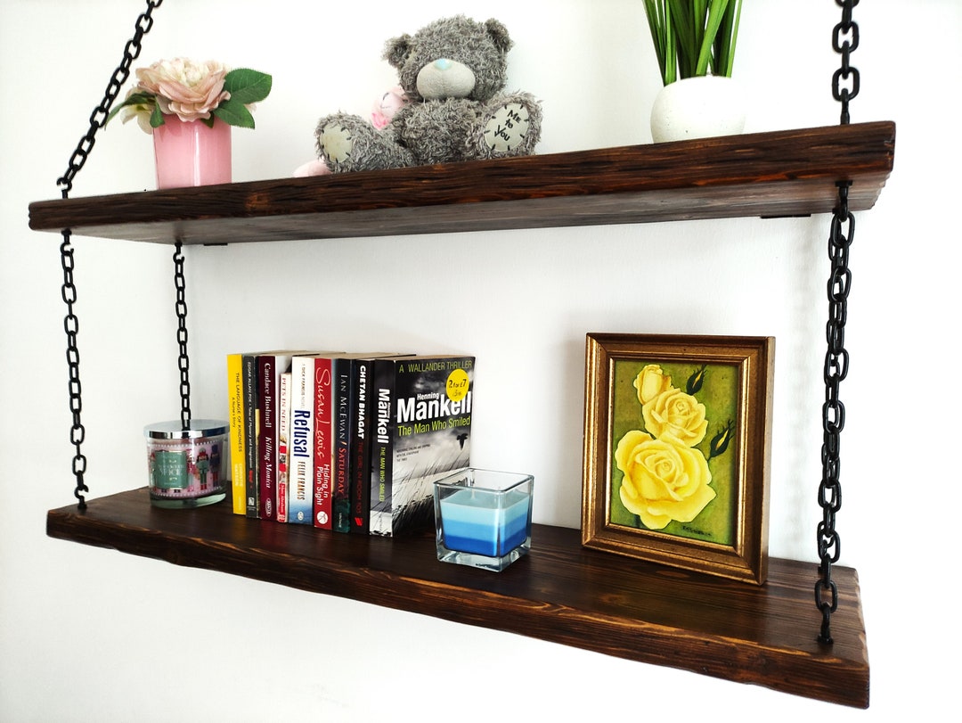 Set of 2 Floating Shelves, Rustic, Reclaimed Wood, Nursery Shelf