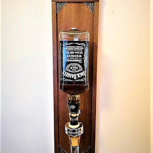 Whiskey&Liquor Dispenser/ wall alcohol dispenser /1 bottle holder/ hardwood dispenser/gift for him/ gift for dad/ gift for husband.