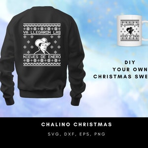 Chalino Sanchez Natal SVG, Suéter de Natal Feio, Svg|Eps|Png|Dxf