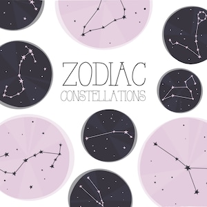 Dierenriem clipart/Zodiac Constellation/astrologie kunst/planner stickers/digitale download/constellaties clipart