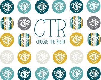CTR Clipart / Choose the Right / CTR Stickers / Latter Day Saint / Digital Download / Primary Stickers /Instant Download