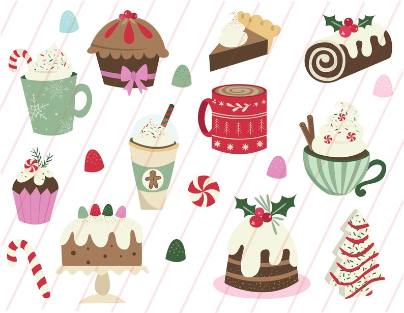 Christmas Food / Christmas Clip Art / Holiday Clipart / Christmas