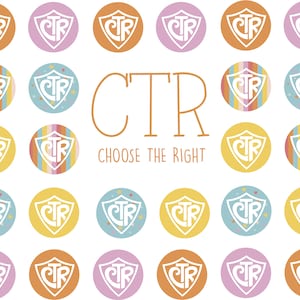 CTR Clipart / Elija la derecha / CTR pegatinas / Lt Day Saint / Digital Download / Primary Stickers / Instant Download