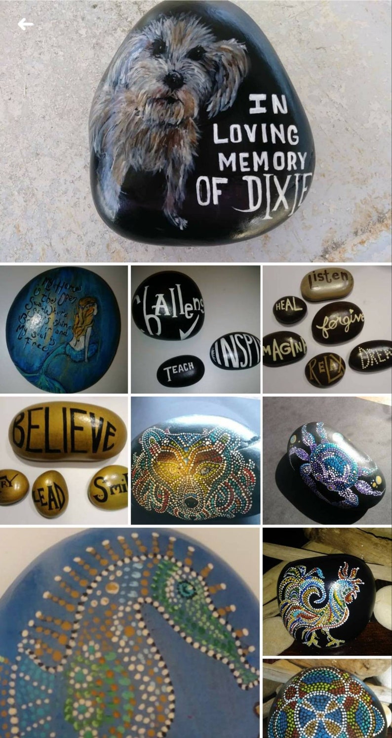 Custom Painted Rock Art. You Choose the Design and I Create It for You ...