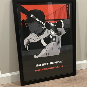 Original Artwork - Framed Poster Barry Bonds