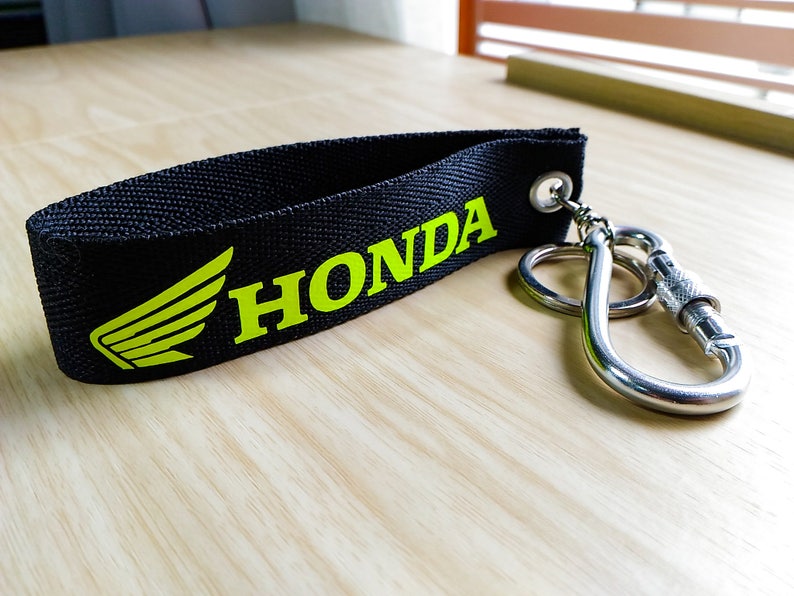 Honda Keychain Double Sided Lanyard Carabiner Motorcycle Etsy