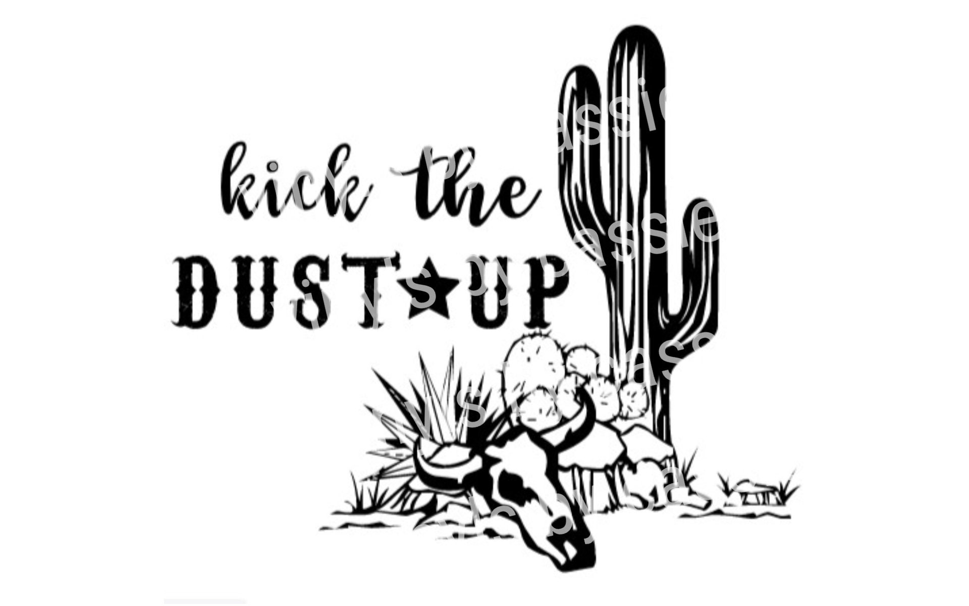 Kick The Dust Up SVG Design Vector Clip Art Cut Files For Cricut