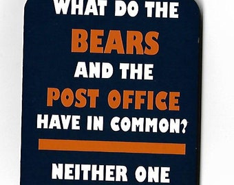 Anti Chicago Bears funny magnet for Green Bay Packer fans, Meme Magnet