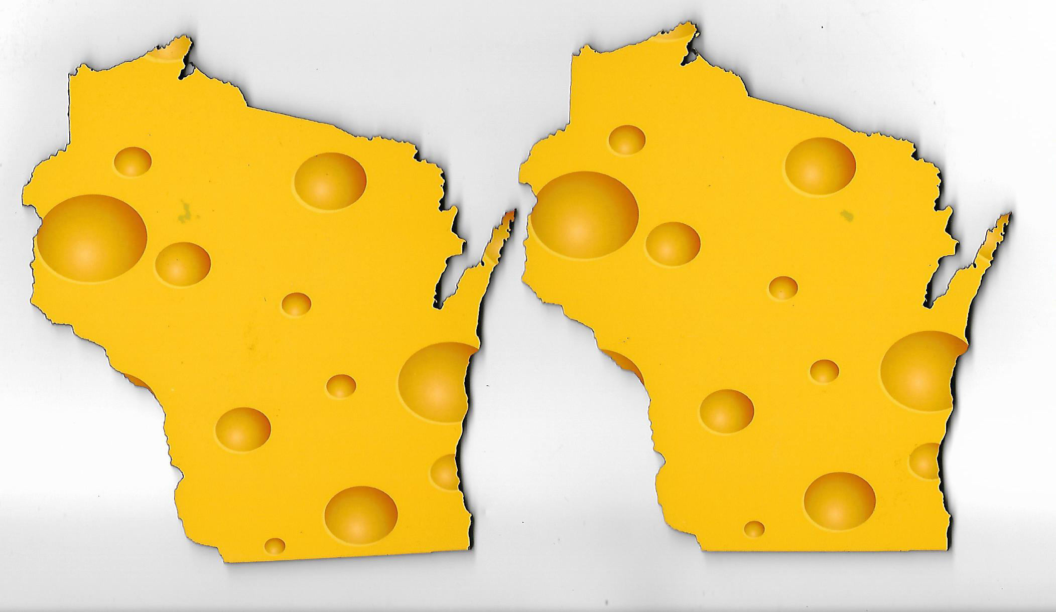 Wisconsin State Shaped Cheese Coasters Set of 2 Etsy
