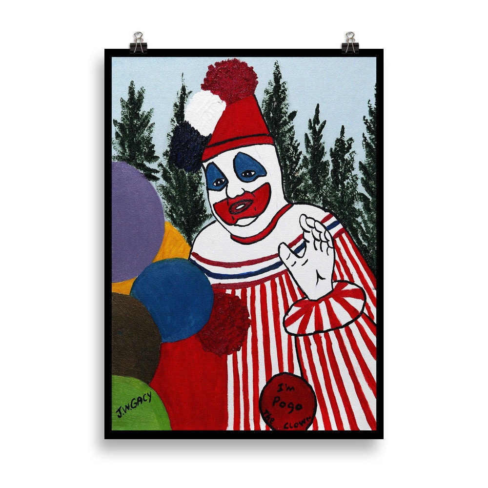 This is a reproduction of the infamous Pogo The Clown painting by serial ki...