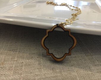 Birch Wood Pendant Necklace