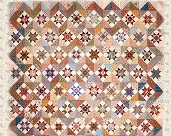 Quiltpatroon Lil' Orphan Scrappy - Lynn Wilder - Sew'n Wild Oaks - Pieced Quilt - Scrappy Quilt - Reproductiestof - Traditionele Quilt