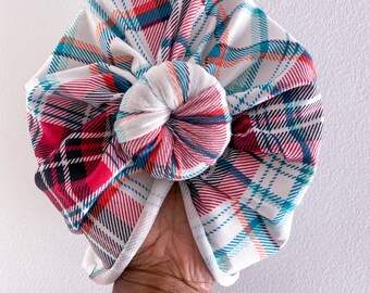 Turban headwrap,Christmas turban,Christmas headwrap,headwrap,Christmas plaid,plaid headband.plaid headwrap,plaid turban,headband,baby hat