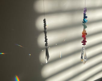 7 Chakra Crystal Sun Catcher | Prism Rainbow Maker | Groovy Home Decor | Hanging Crystal | Boho Home | Rainbow Prism Sun Catcher | Chakras