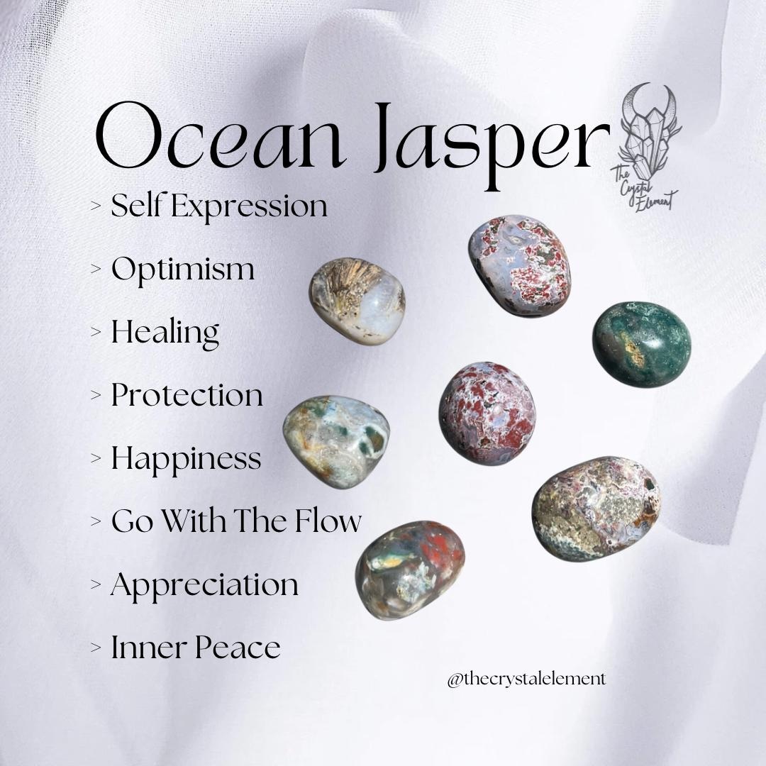 Ocean Jasper Tumbled Stone Protection Crystal Crystal for