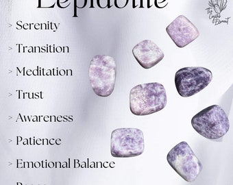 Lepidolite Tumbled Stone | Serenity Crystal | Crystal for Meditation | Lepidolite Crystal | Polished Gemstone Tumbled Stone | Purple Crystal