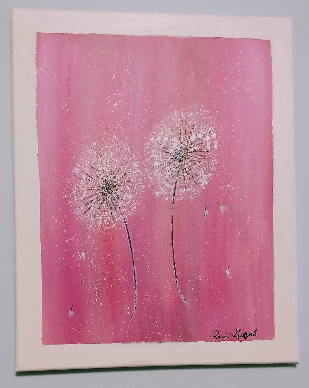 Pink Dandelions Etsy