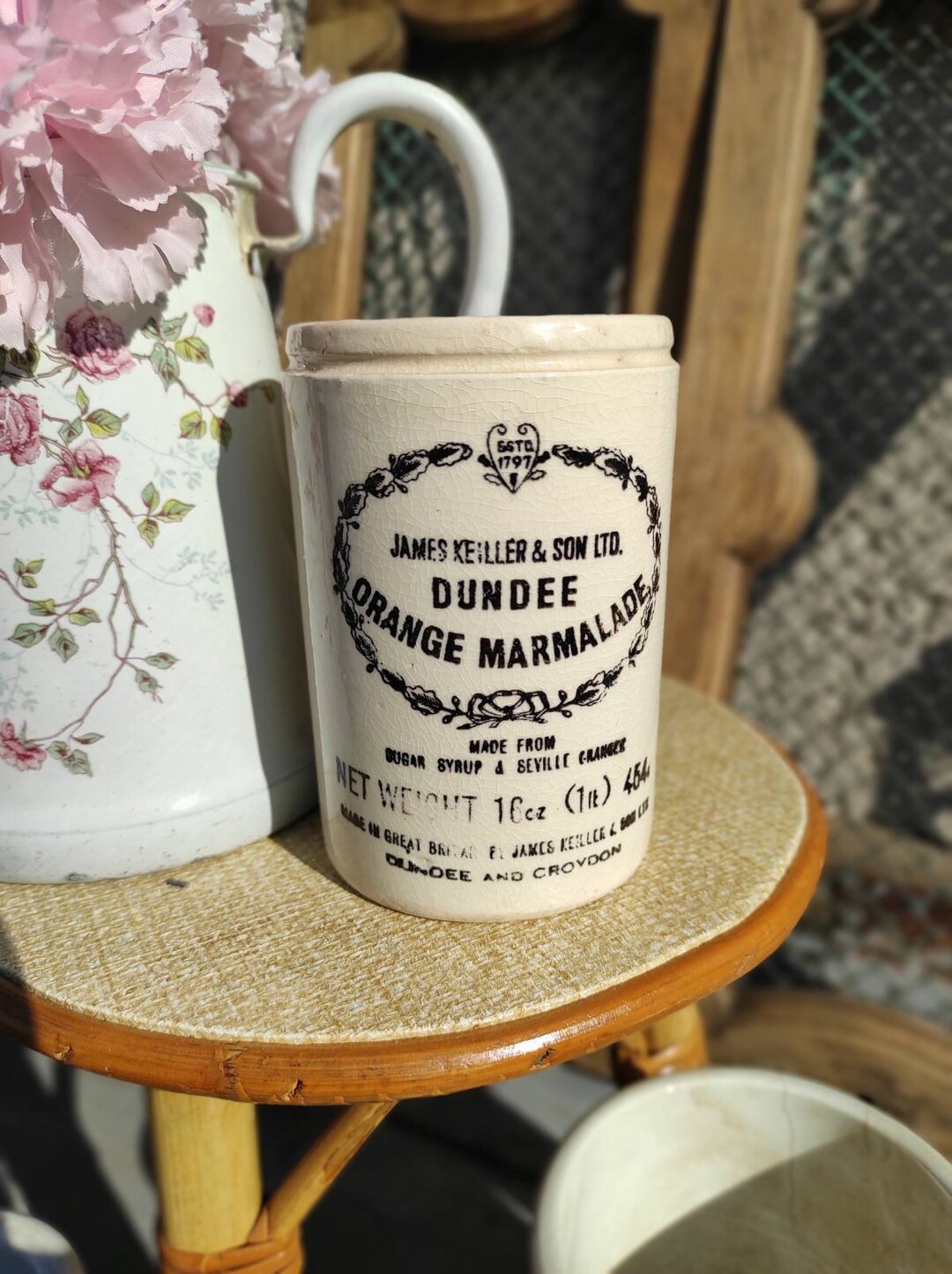 Jam Jar Dundee James Keiller and Son Sandstone Orange Marmalade Jar