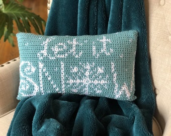 Kissen Häkelmuster - Let It Snow Häkelmuster - Winterliches Kissen Häkelmuster - Let It Snow - DIY Home Decor