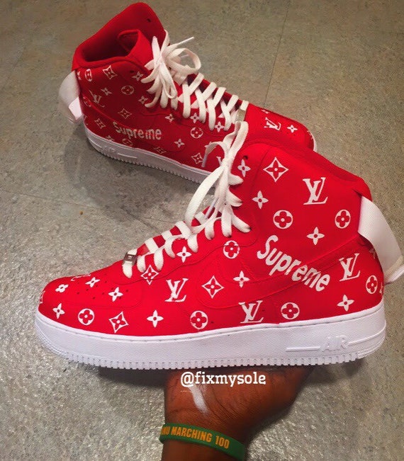 supreme louis vuitton air force