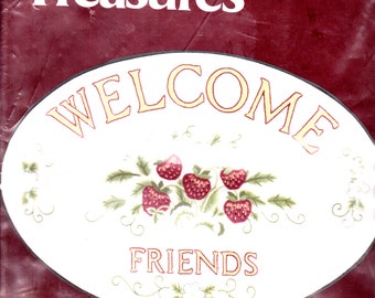 Crewel Embroidery Kit:  Welcome Friends Strawberries