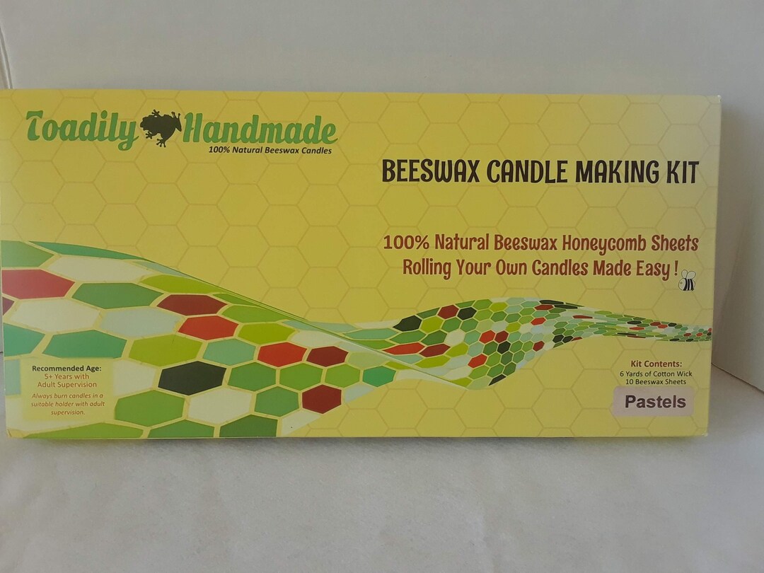 Toadily Handmade Make Your Own Beeswax Candle Kit Etsy