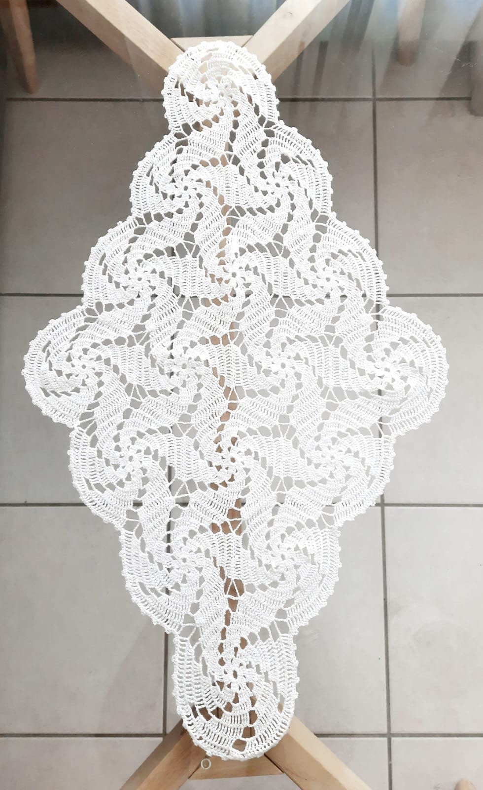 Napperon Vintage Blanc, Crochet Coton