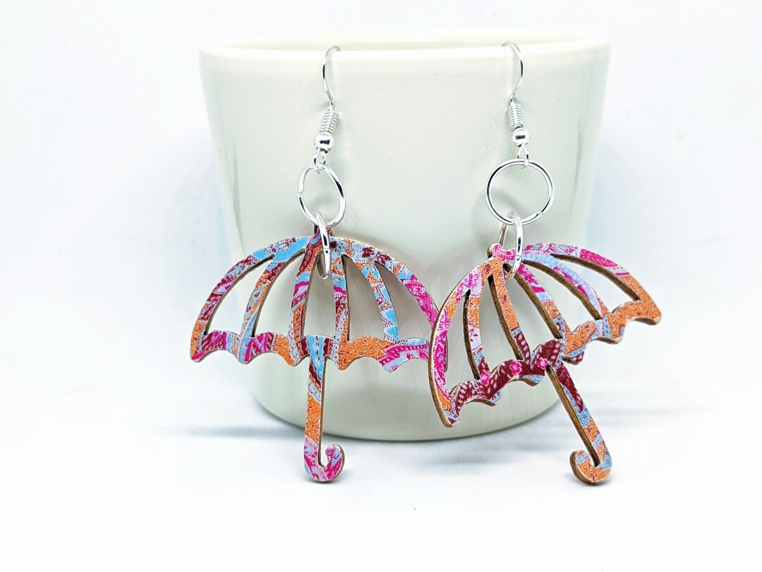 Umbrella Earrings Gift for Her Spring Jewelry Umbrella Etsy