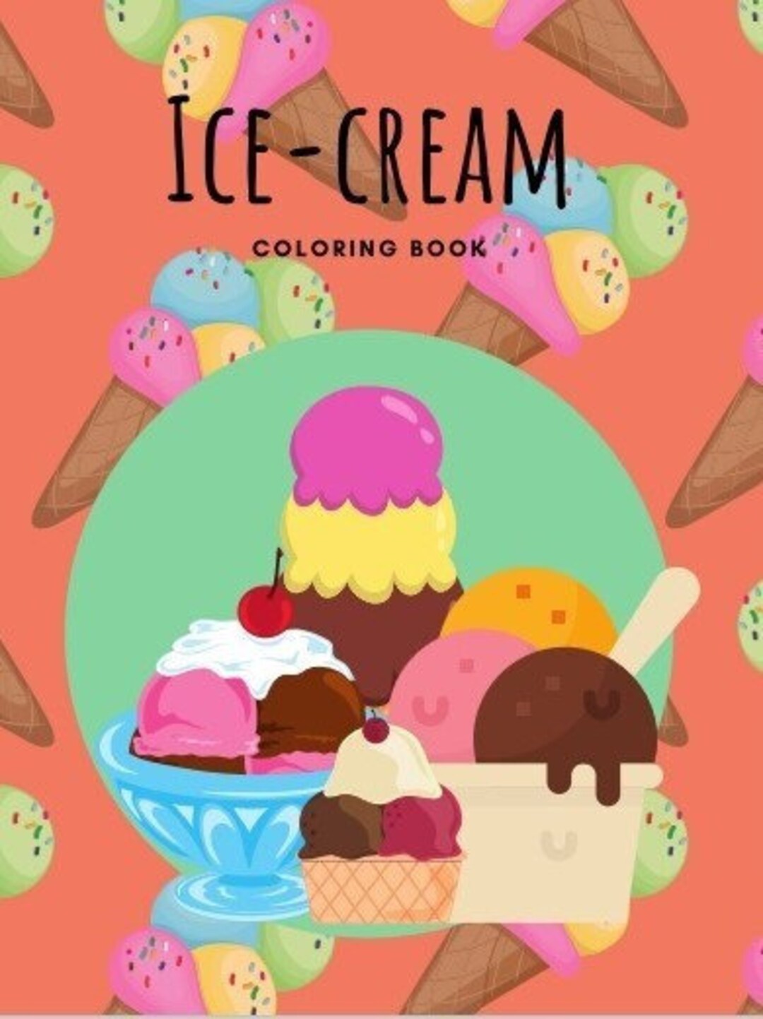 Ice Cream Coloring Pages, Birthday Party Favor - Etsy Canada
