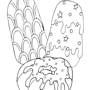 Ice Cream Coloring Pages, Birthday Party Favor - Etsy Canada